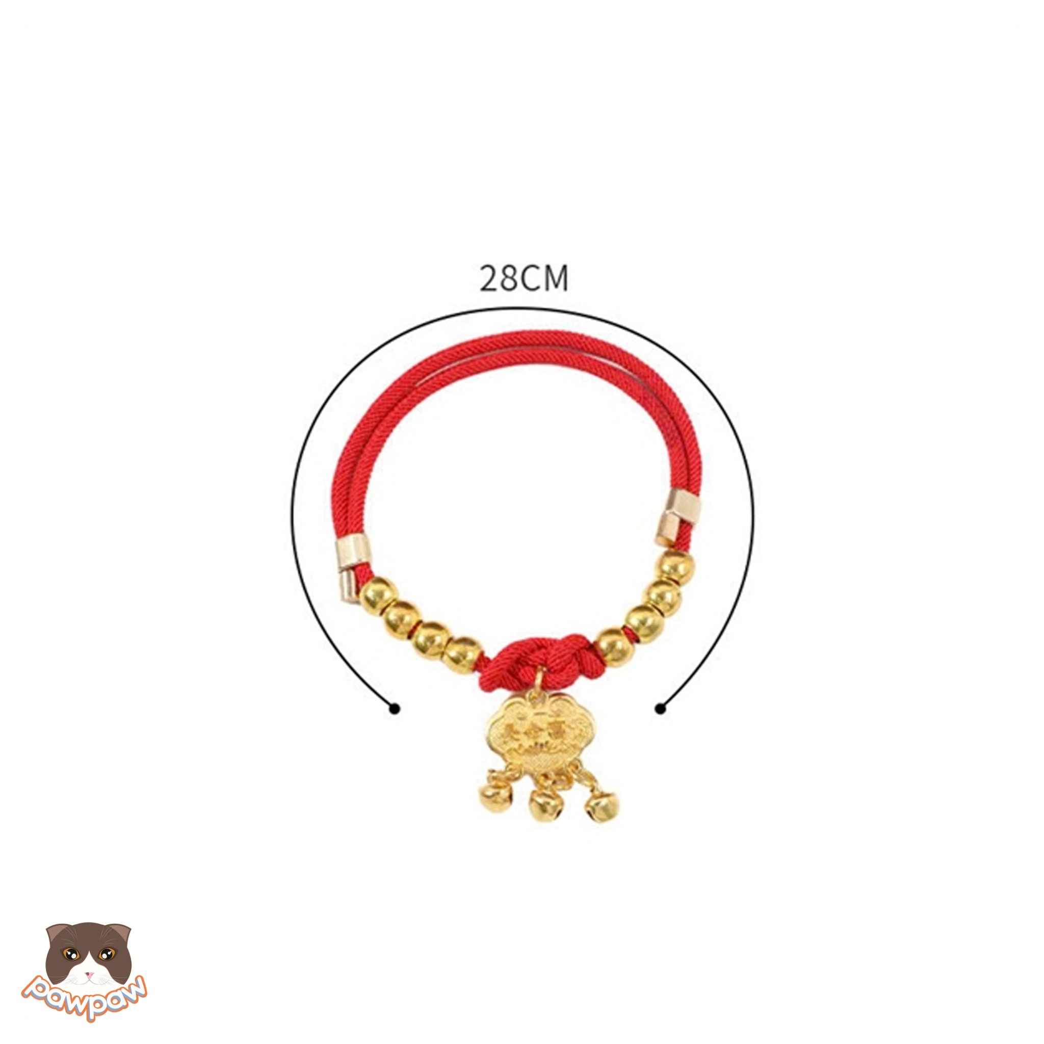  Vòng cổ dây đỏ Như Ý đuổi côn trùng cho chó mèo 