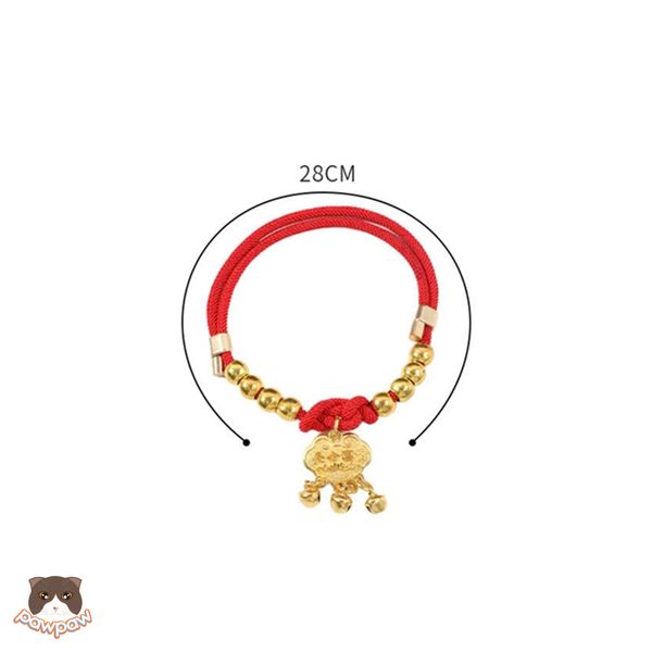  Vòng cổ dây đỏ Như Ý đuổi côn trùng cho chó mèo 