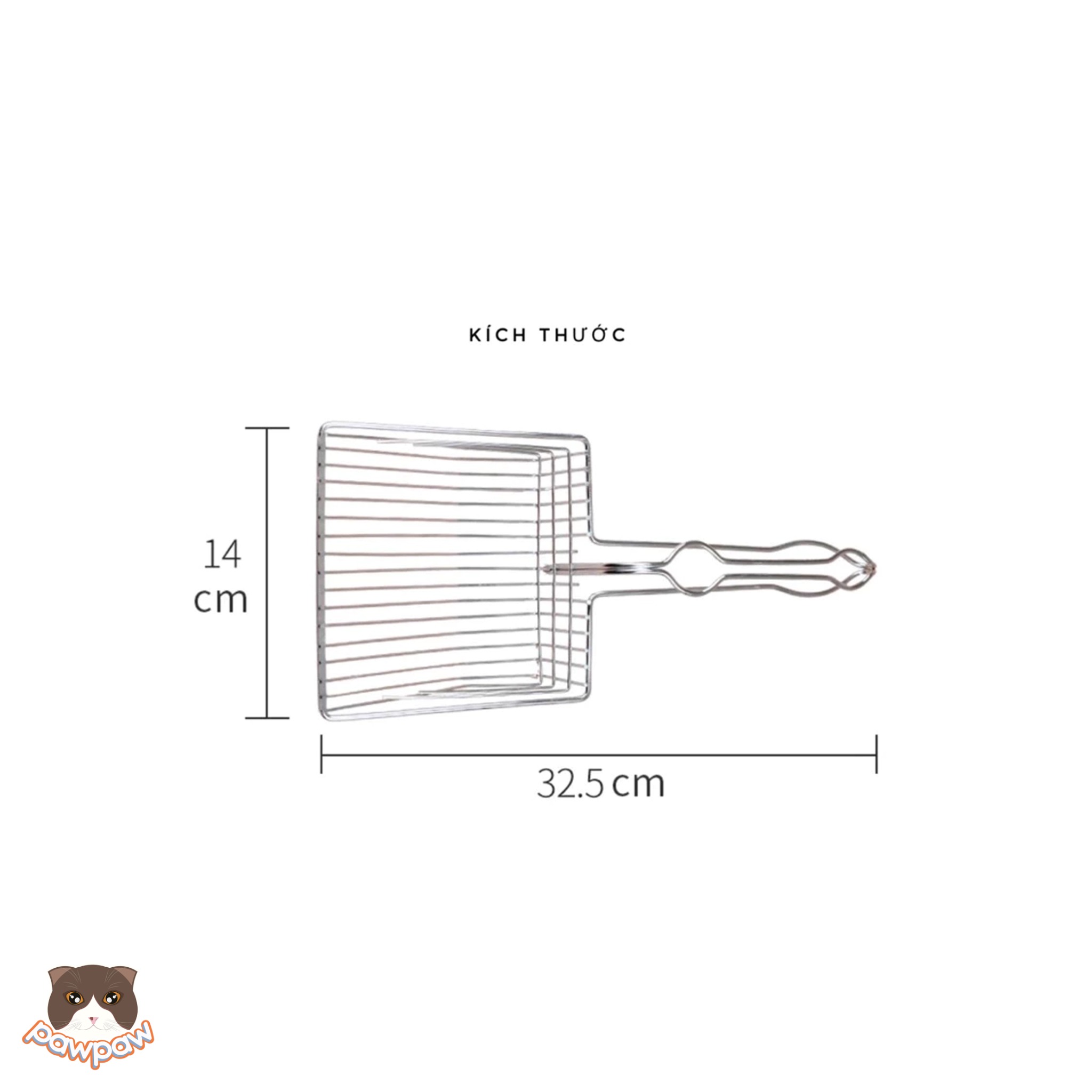  Xẻng inox xúc cát vệ sinh cho mèo 