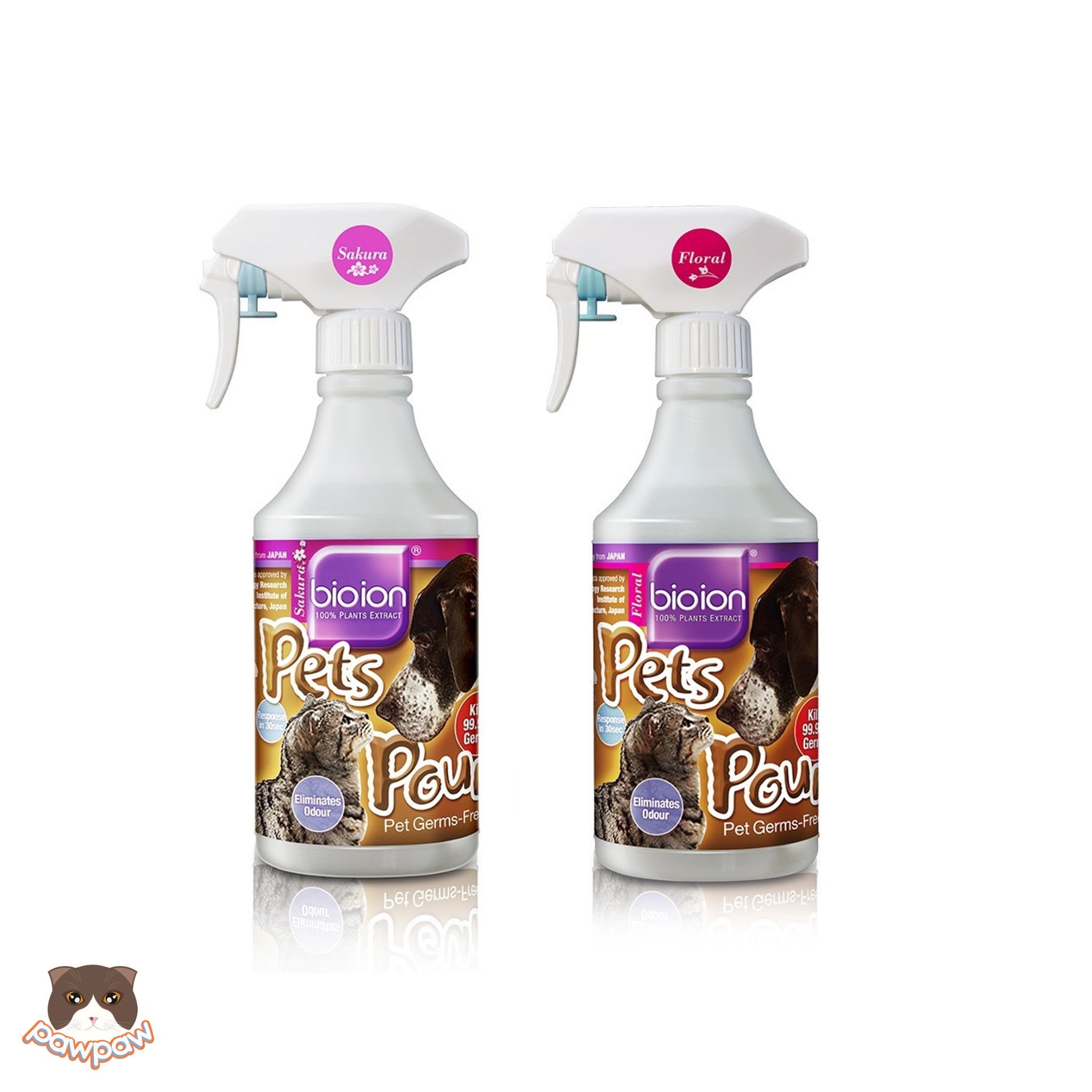  Xịt đa năng khử mùi sạch khuẩn Bioion Pet Pounce 500ml cho thú cưng 