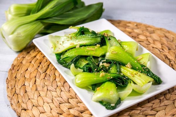  Cải Thìa Sốt Nấm - Bok Choy with mushroom sauce 