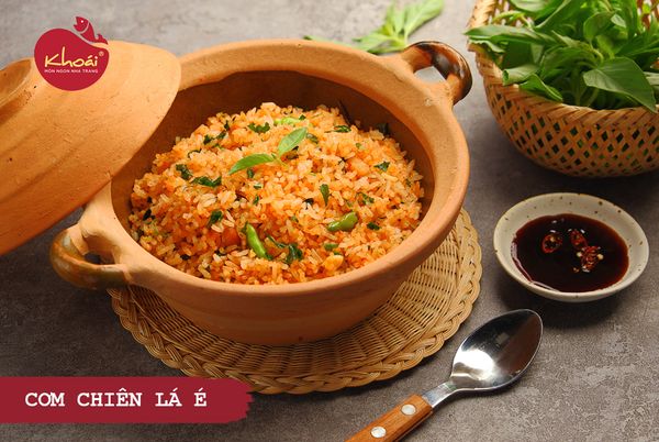  Cơm Chiên Lá É - Fired Rice With Herbal Leaves 