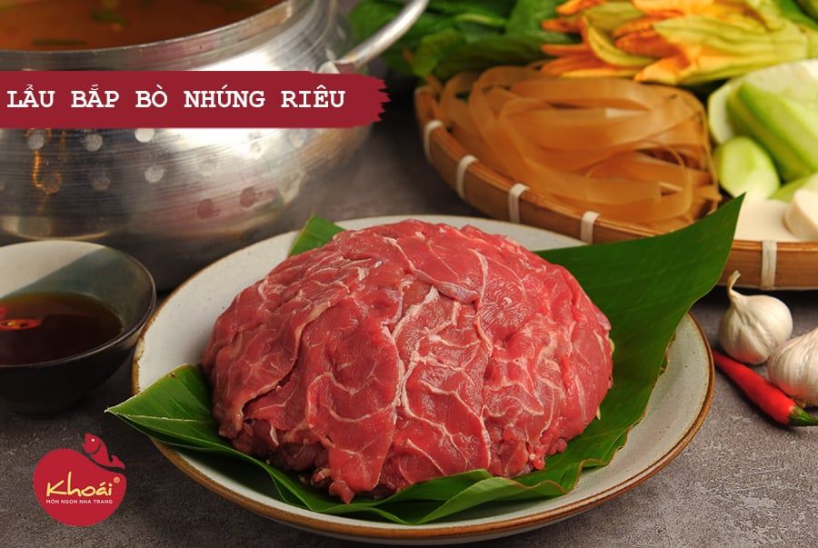  Lẩu Bắp Bò Nhúng Riêu Cua - Beef with Crab Paste Vermicelli Hotpot 