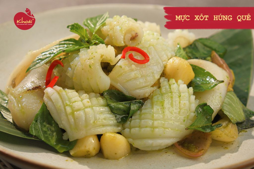  Mực Xốt Húng Quế -Stir-fried squid with basil 