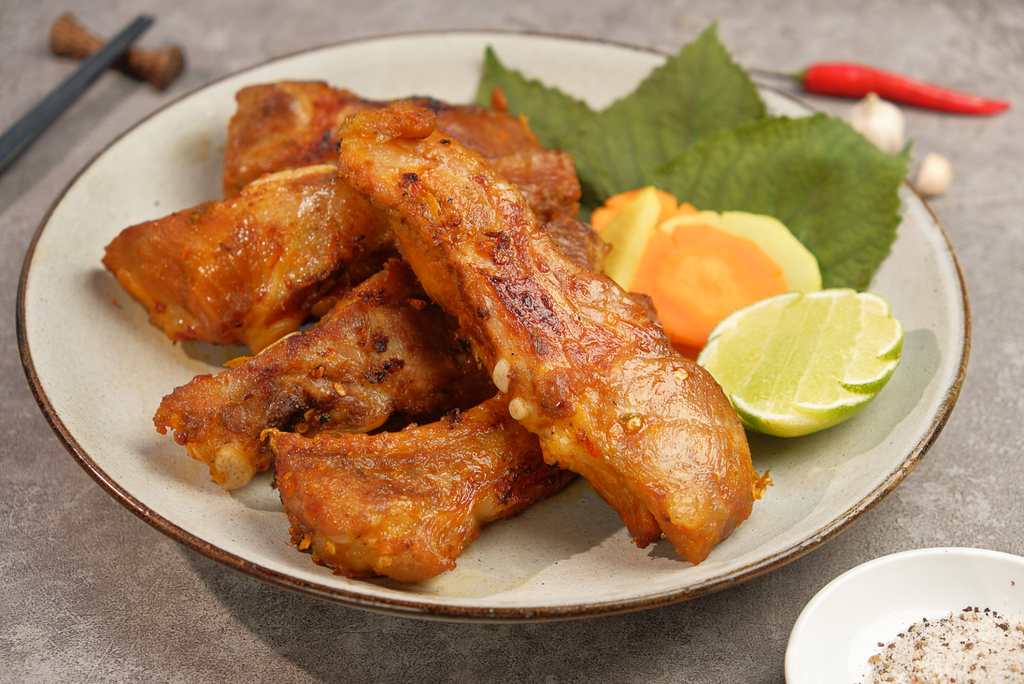  Sườn Chìa Nướng Muối Ớt - Grilled Pork Ribs With Salt And Chilli 