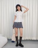  Vivi shirt - Áo sơ mi chi tiết smocking kết hợp phối ren coquette 