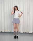  Chic Skort - Quần váy vải khắc hoa dập nổi với chi tiết ruffle 