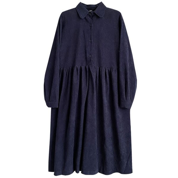  Ribbed Babydoll Dress 