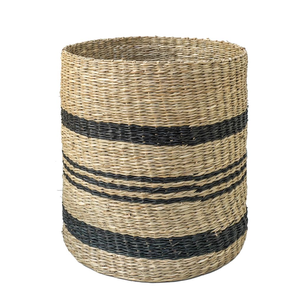  Round Black & Natural Basket 