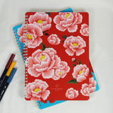  Peonies Notebook - Red 