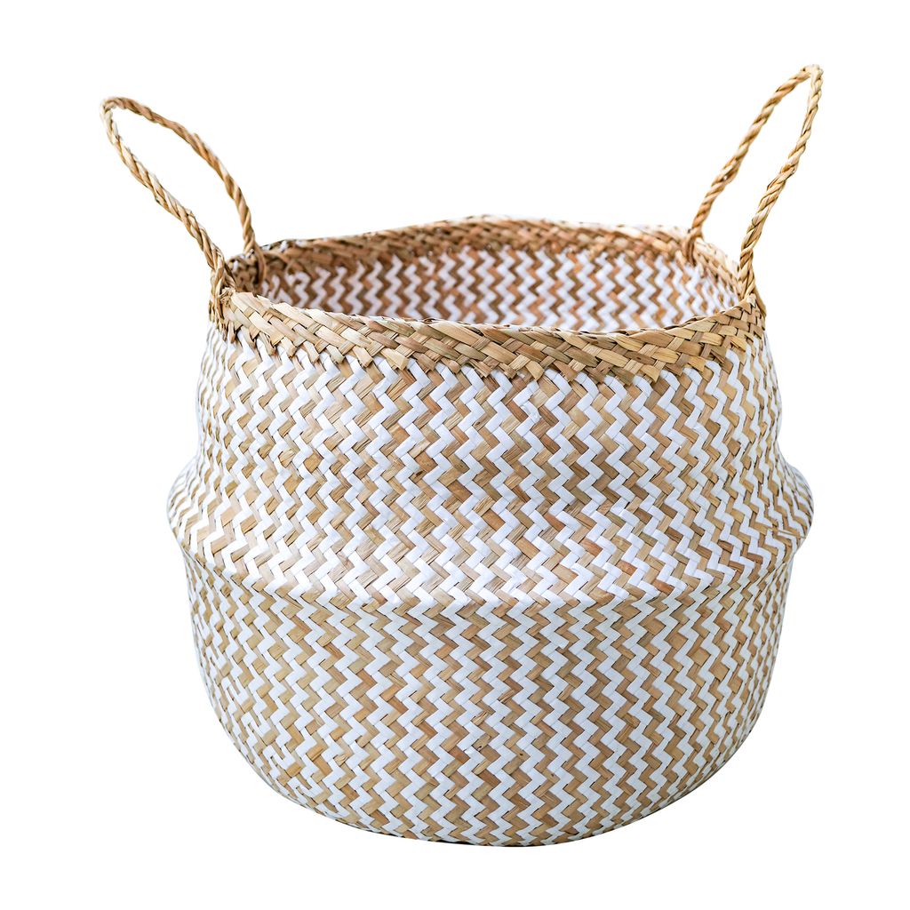  Belly Basket White & Natural 