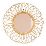  Flower Rattan Mirror 