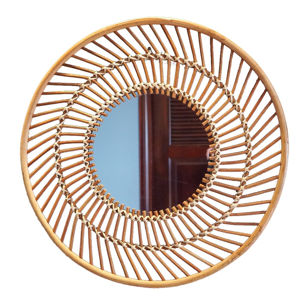  Round Rattan Mirror 