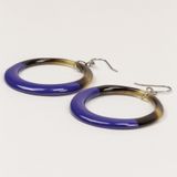  Ring Earrings Indigo Blue 