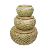  Round bamboo box 