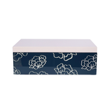  Lacquer Rectangular Box White Peonies 