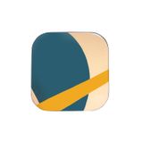  ITM - Lacquer Coasters set Rosewood - Dark Green - Orange color 