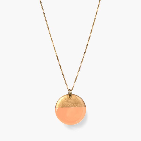  Moon Necklace Peach 