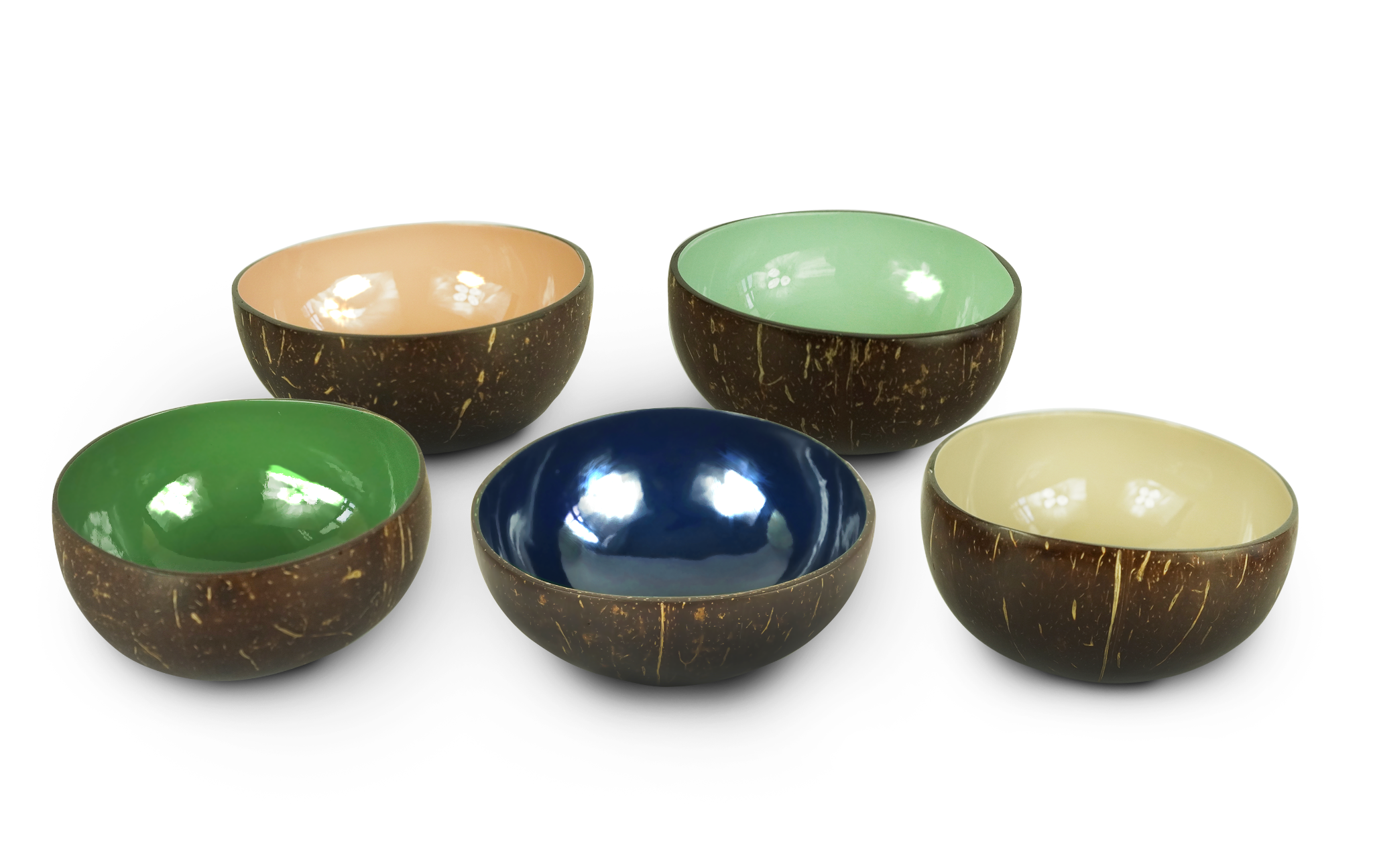  Lacquer Coco Bowl - Dark Green 