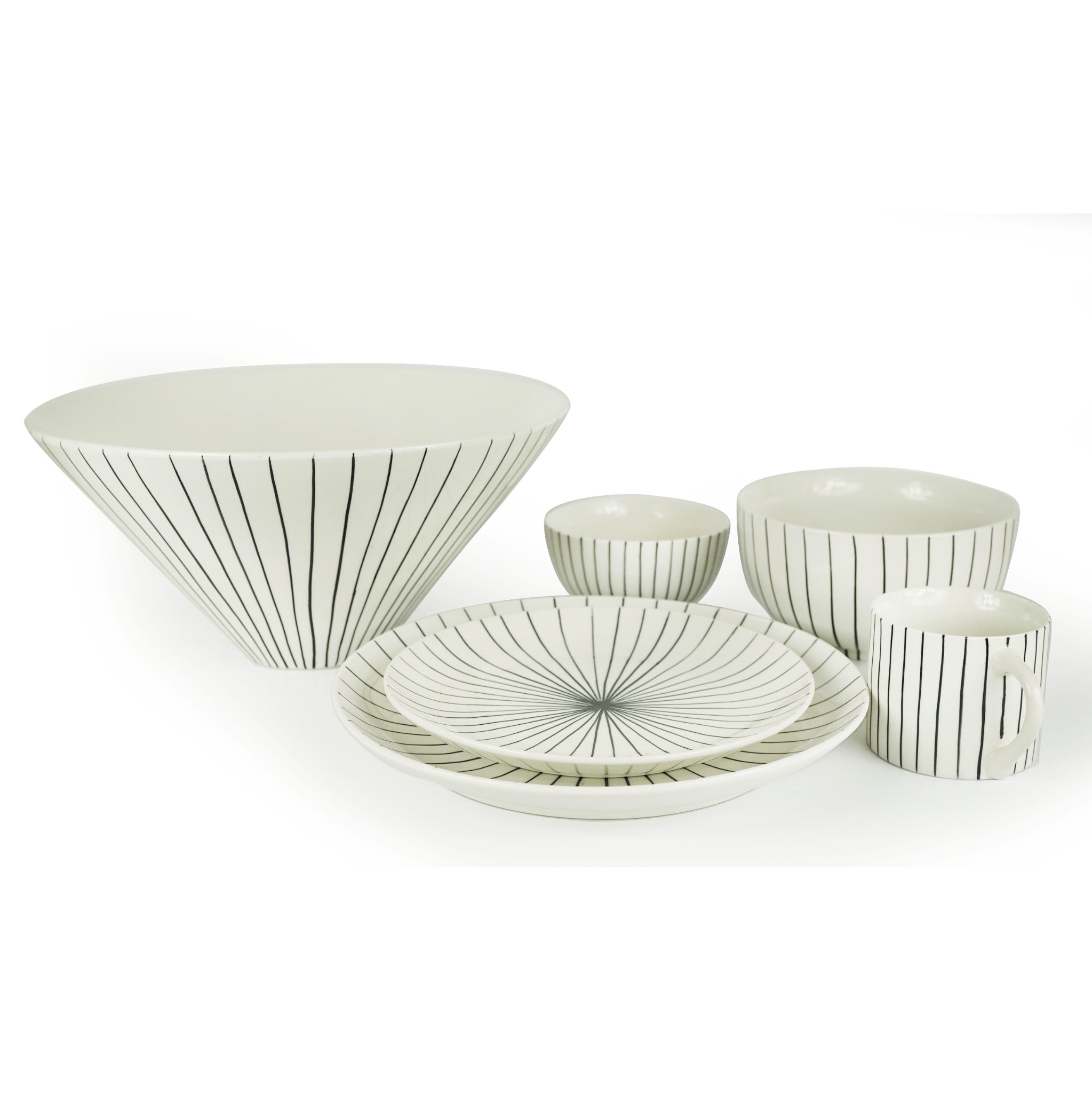  Lines Ceramic Plate 