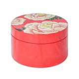  Peonies Lacquer Box Red 