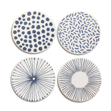  Ceramic Blue & White Coasters 