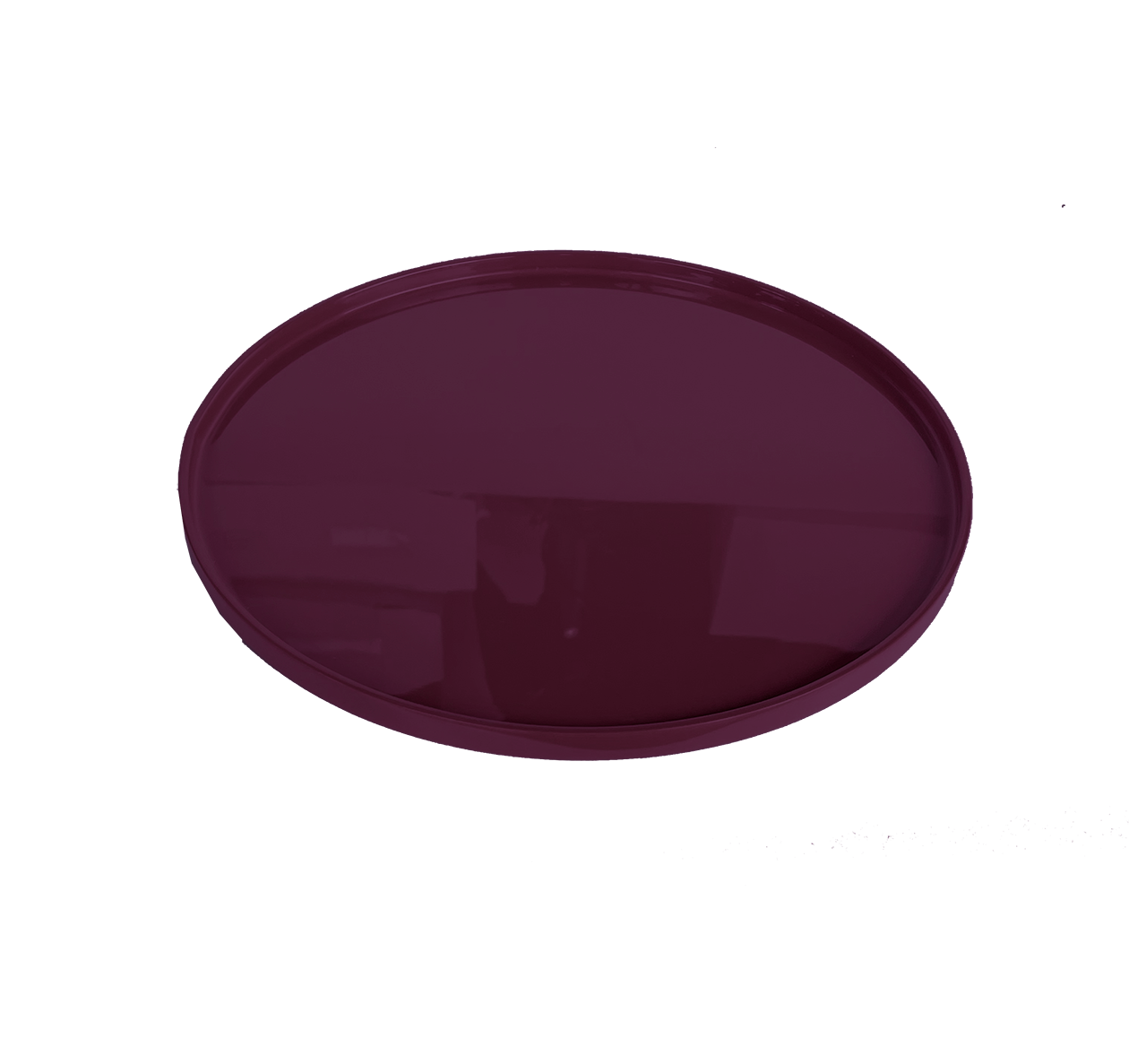  Lacquer Round Tray Purple 