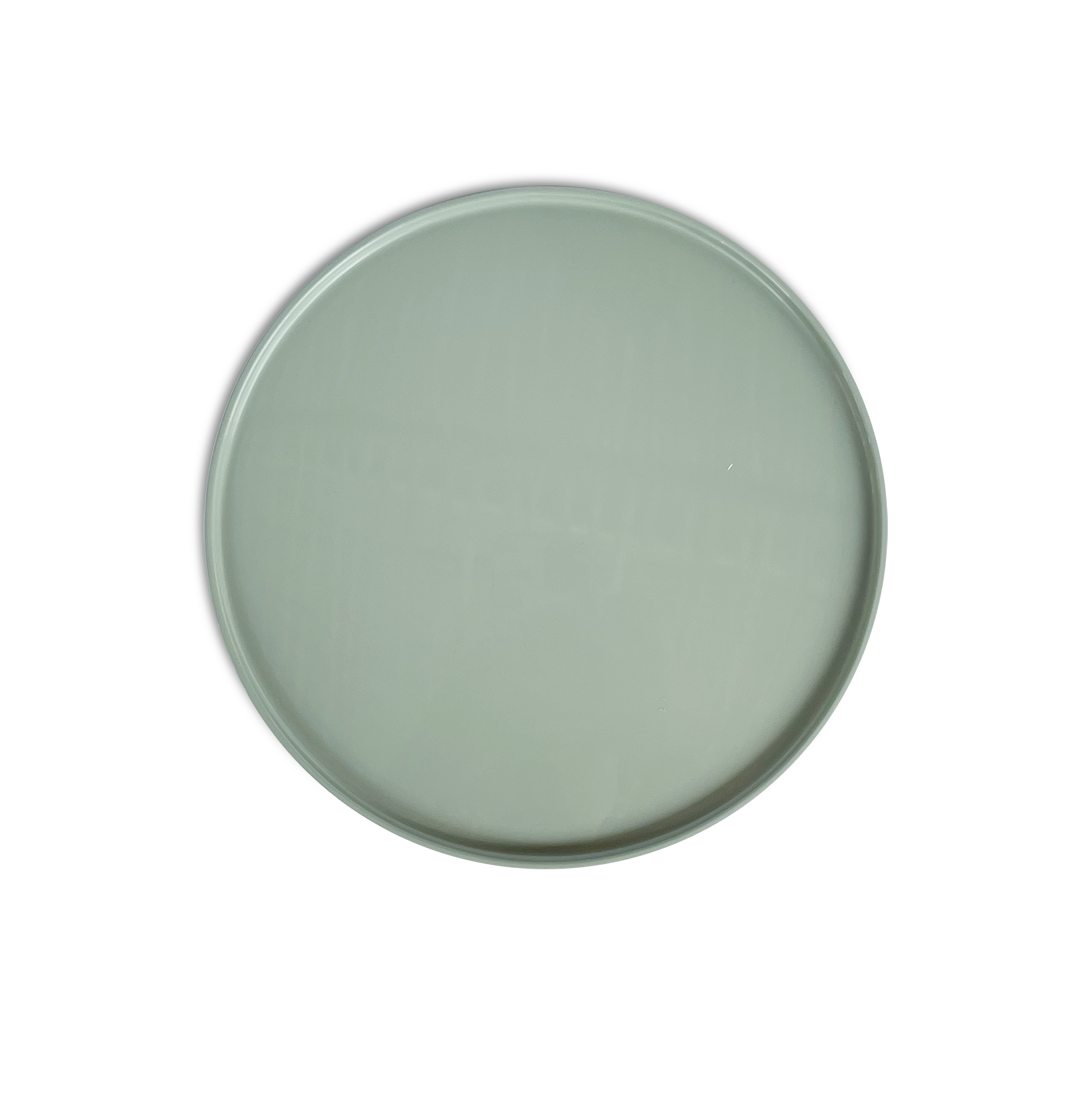  Lacquer Round Tray Light Green 