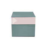 Lacquer Square Stackable Box Light Green 