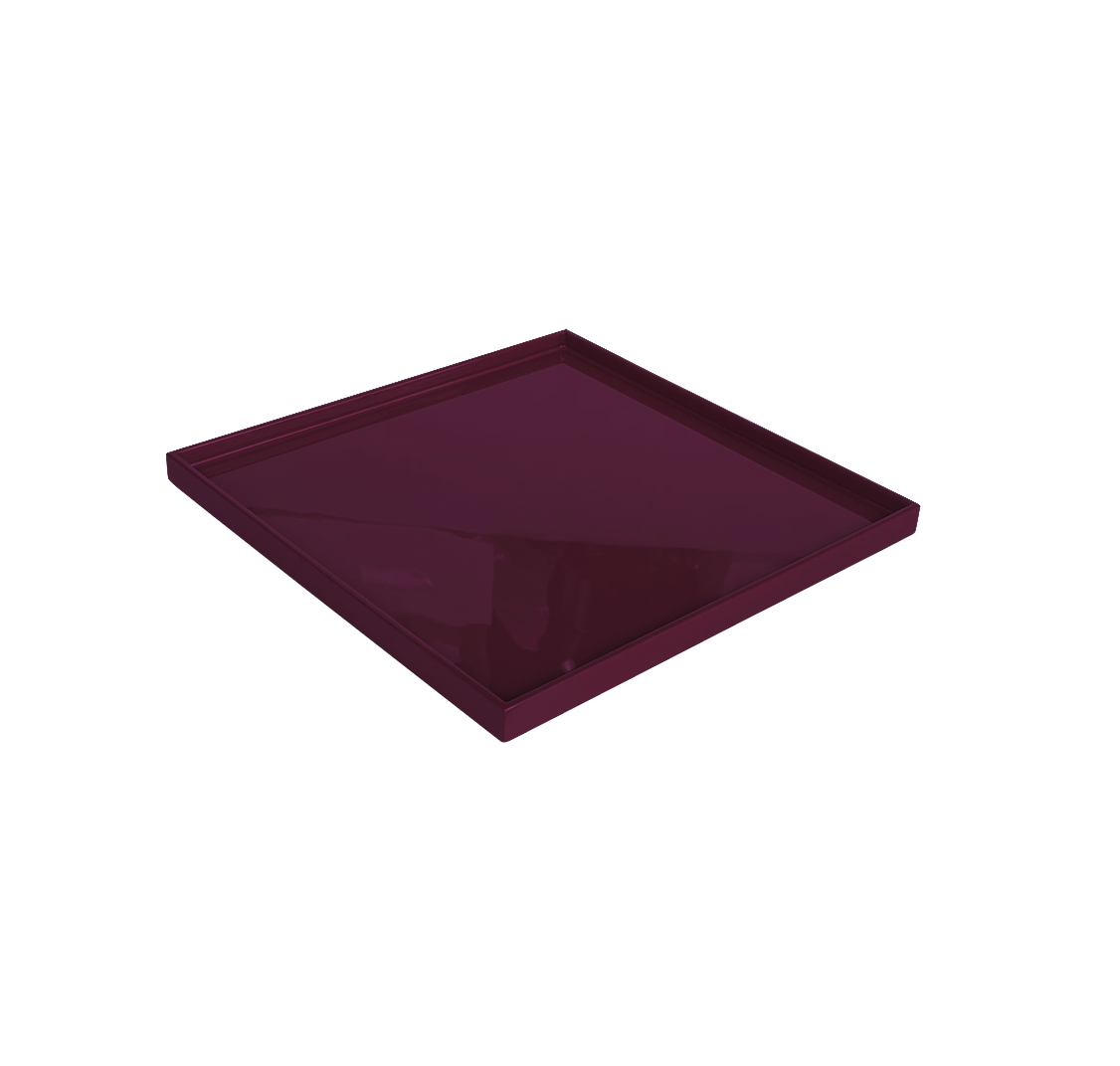  Lacquer Square Tray Purple 