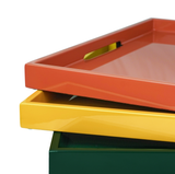  Rectangular Lacquer Tray Orange 