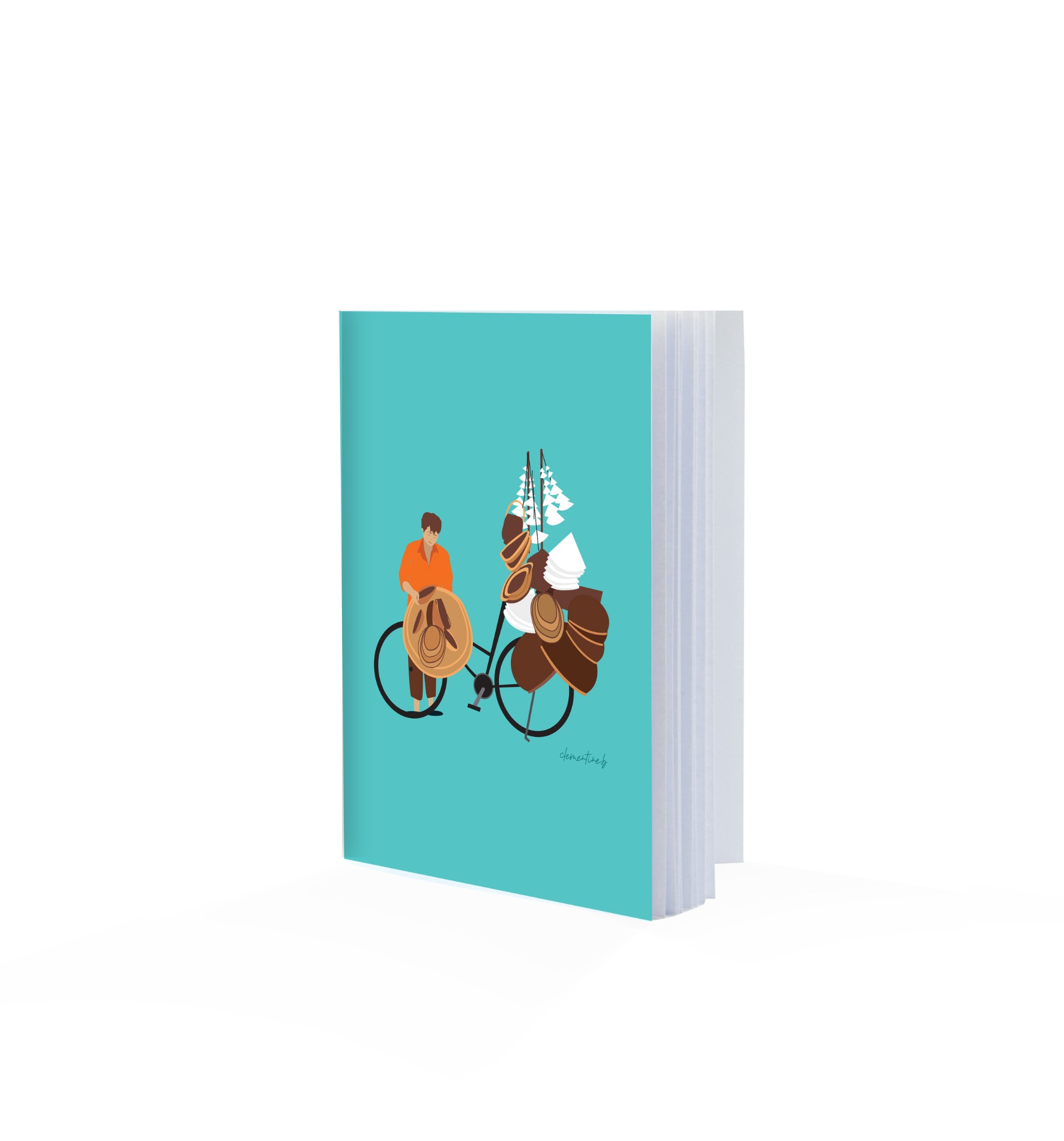  ITM - Notebook Soft cover Rattan Bamboo seller Blue 