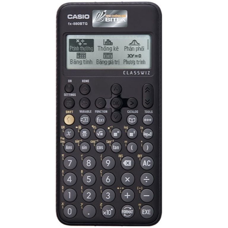 Máy tính Casio FX-880 BTG - Khám phá sức mạnh của máy tính Casio FX-880 BTG với tính năng Bluetooth độc đáo, giúp truyền dữ liệu dễ dàng và nhanh chóng. Bạn sẽ không còn lo lắng về việc mất dữ liệu hay bị lỗi khi sử dụng máy tính này.