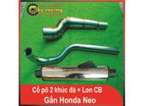 Combo cổ 2 khúc Inox kèm lon CBR dành cho Fu Neo (khúc đá cao)