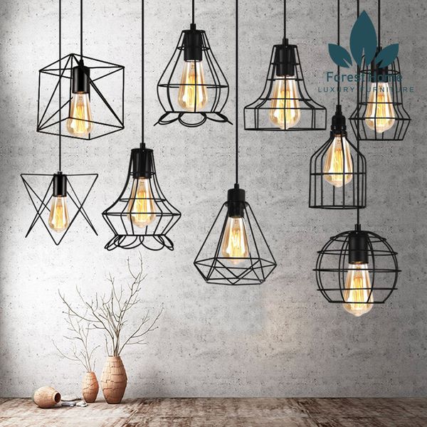  DTH007 - ĐÈN THẢ RỌ SẮT 