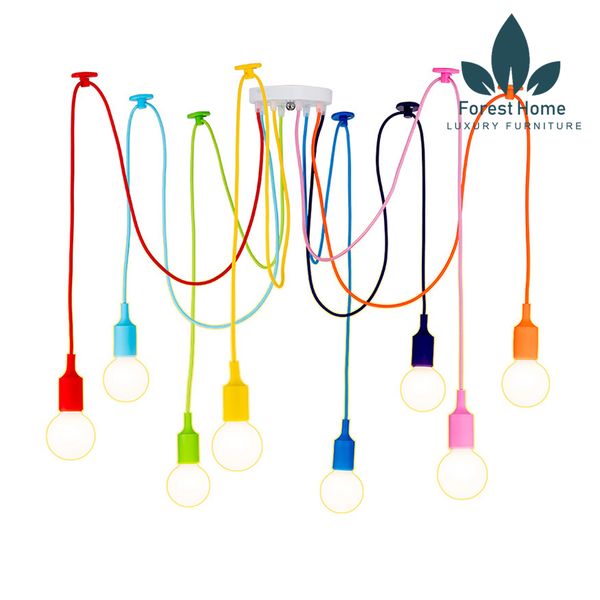  DTH092 - ĐÈN THẢ CHÂN NHỆN NHIỀU MÀU 