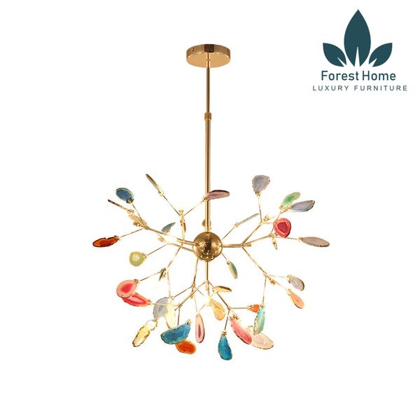  DTH086 - ĐÈN THẢ HERA CHÙM LÁ ĐÁ 