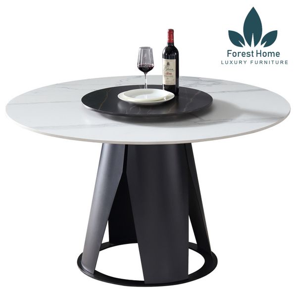  BA35 - BÀN ĂN XOAY TRÒN MẶT ĐÁ 