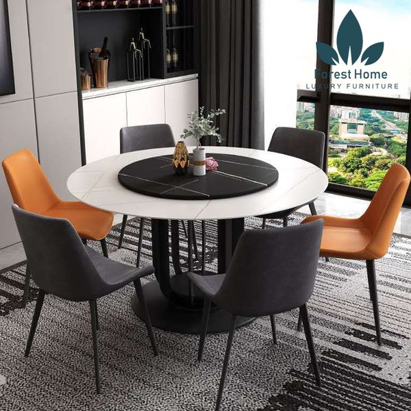  BA36 - BÀN ĂN XOAY TRÒN MẶT ĐÁ 