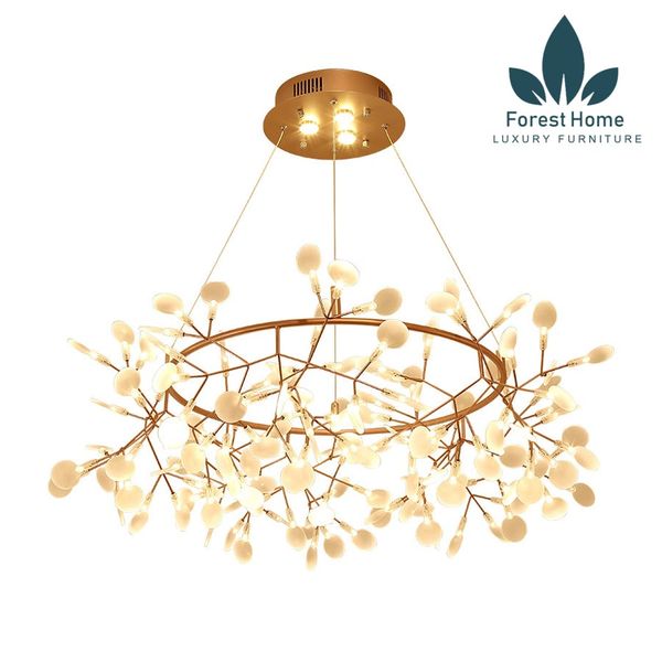  DTH082 - ĐÈN THẢ HERA VÒNG LÁ NHỰA 