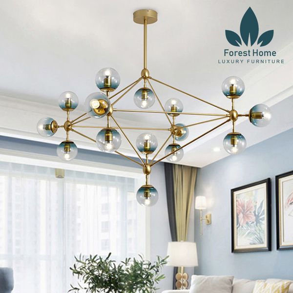  DTH080 - ĐÈN THẢ PHÂN TỬ CÀNH VÀNG 