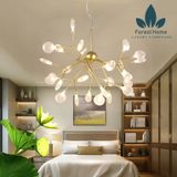  DTH084 - ĐÈN HERA CHÙM LÁ THỦY TINH 