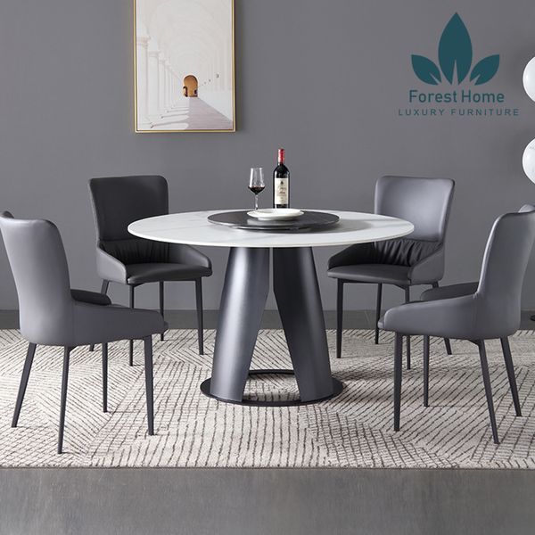  BA35 - BÀN ĂN XOAY TRÒN MẶT ĐÁ 