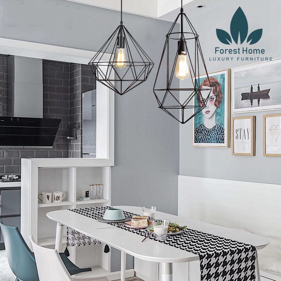  DTH046 - ĐÈN THẢ RỌ SẮT 