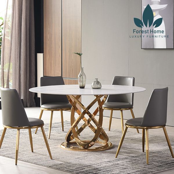  BA53 - BÀN TRÒN CHÂN ELIP MẠ 