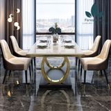  BA49 - BÀN INOX MẠ VÀNG ĐẾ ĐEN 