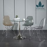  EA6 - GHẾ EAMES TRONG SUỐT CHÂN THÉP 