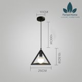  DTH004 - ĐÈN THẢ KHUNG SẮT 