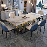  BA49 - BÀN INOX MẠ VÀNG ĐẾ ĐEN 