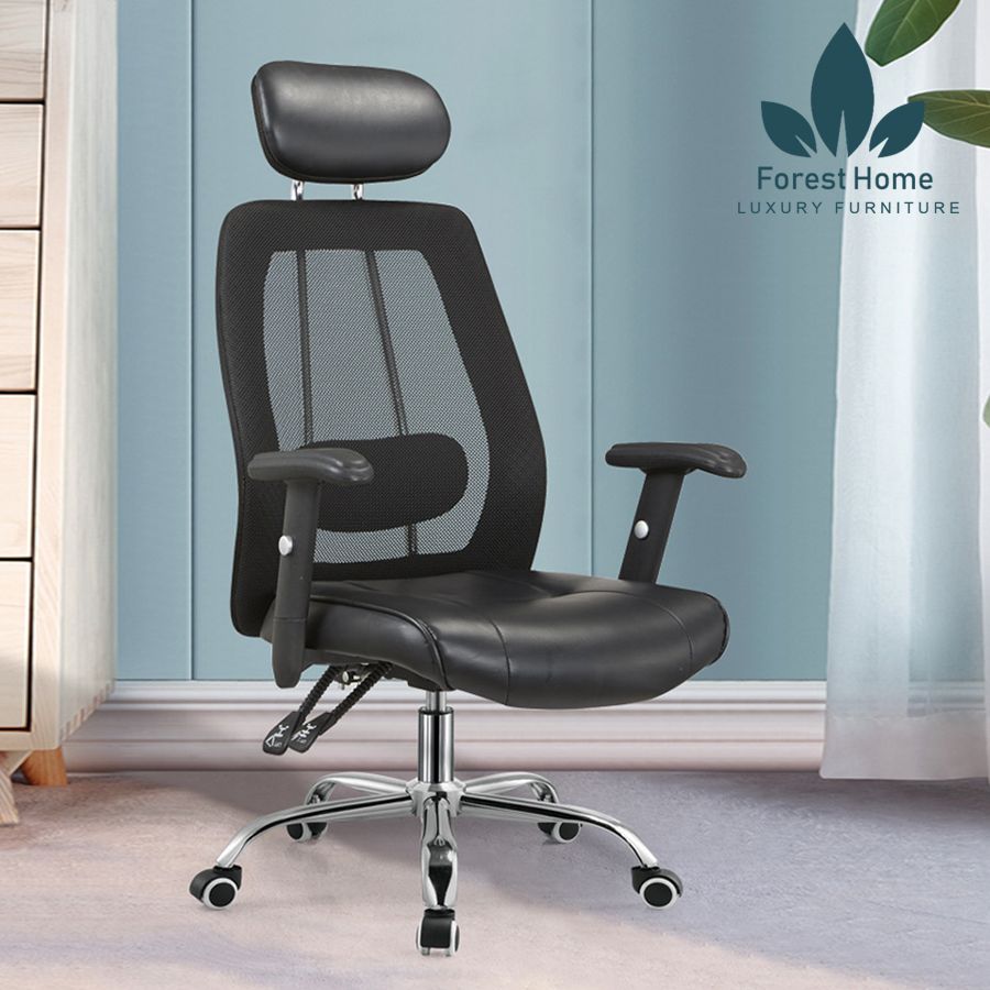  GX303 - GHẾ XOAY TỰA ĐẦU BỌC DA 